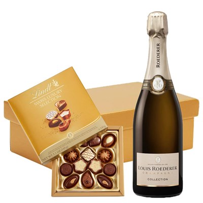 Louis Roederer Collection 242 Champagne 75cl And Lindt Swiss Chocolates Hamper